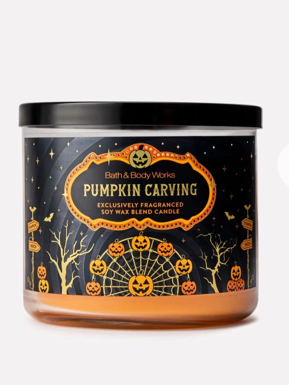 🎃 BBW Pumpkin Carving 3-Wick Candle NEW
